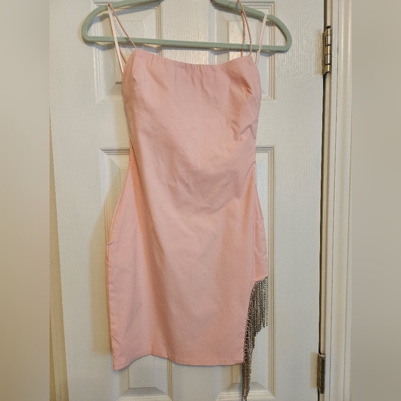 Fashion Nova Borrowed Hearts Mini Dress in Light Pink Size S NWT - Picture 5 of 10